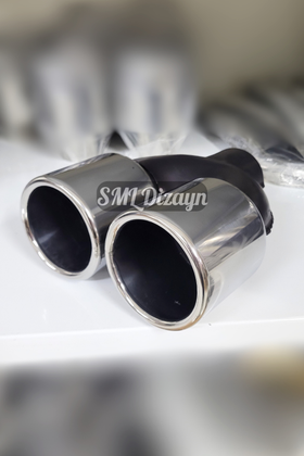 90lık çiftli egzoz ucu 