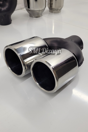 90lık çiftli egzoz-egsoz-egzos ucu başlığı kafa
