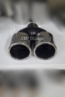 3.54 inches round dual exhaust tips pipes tails