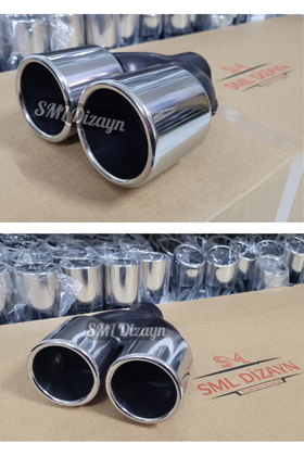 90lık çiftli egzoz-egsoz-egzos ucu başlığı kafa