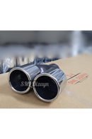 3.54 inches round dual exhaust tips pipes tails