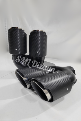 90lık çiftli karbon egzoz ucu