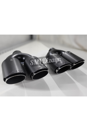 90lık çiftli karbon egzoz-egsoz-egzos ucu