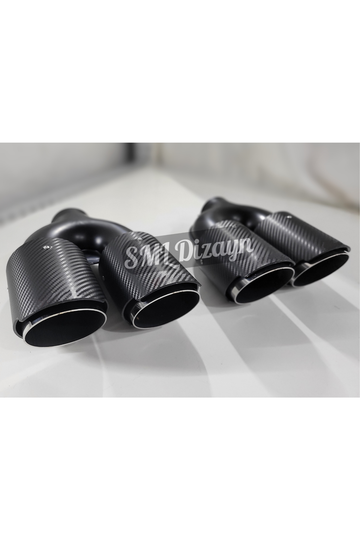 90lık çiftli karbon egzoz-egsoz-egzos ucu