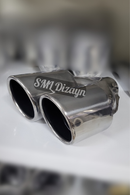 3.54 inches round dual exhaust pipes tails tips
