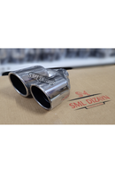 3.54 inches round dual exhaust pipes tails tips