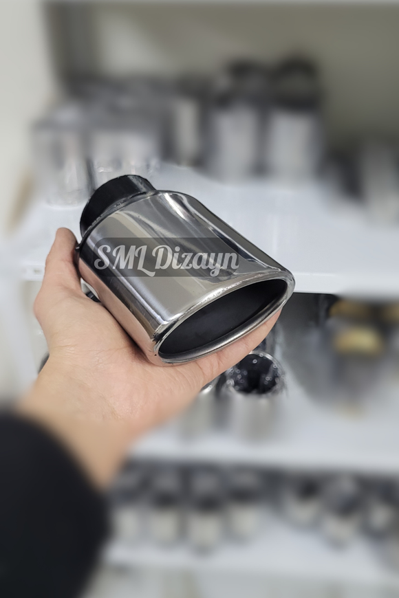 3.54 inch outlet round exhaust tip pipe