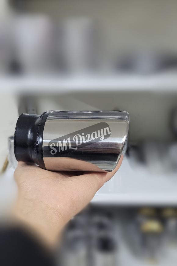 3.54 inch outlet round exhaust tip pipe