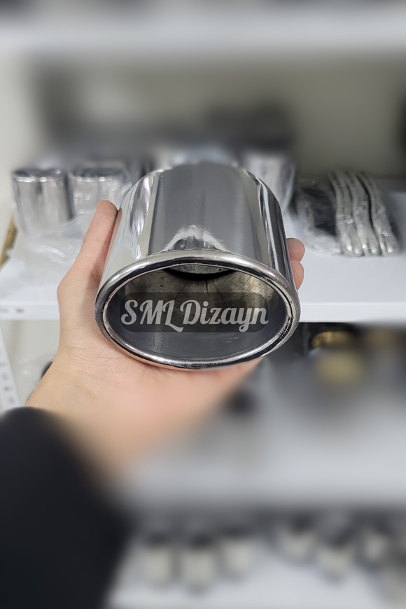 3.54 inch outlet round exhaust tip pipe 