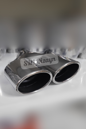 95x72 mm çiftli yassı oval egzoz ucu