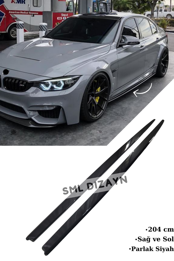 F30 Yan Marşpiyel Lipi-Bıçağı Plastik Parlak Siyah 2012-2018