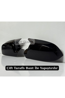 Audi A4 B8.5 2013-2015 Uyumlu Yarasa Ayna Kapağı - Piano Black (Yapıştırma)-6