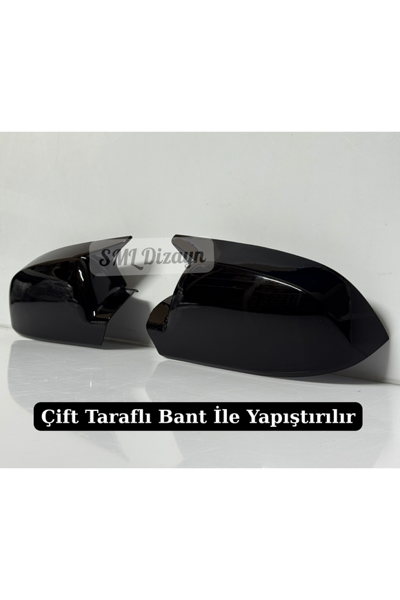 Audi A4 B8.5 2013-2015 Uyumlu Yarasa Ayna Kapağı - Piano Black (Yapıştırma)