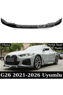 Buy BMW G26 Gran Coupe & i4 Front Bumper Lip – Piano Black M Performance Style Splitter