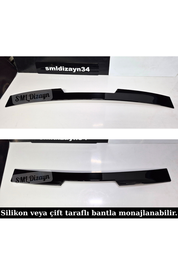 F36 Cam Üstü Spoiler 2014-2020 Parlak Siyah F36 Tavan Spoyler Spoylır Çıta Plastik