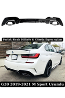 bmw g20 340i difüzör ve egzoz uçları