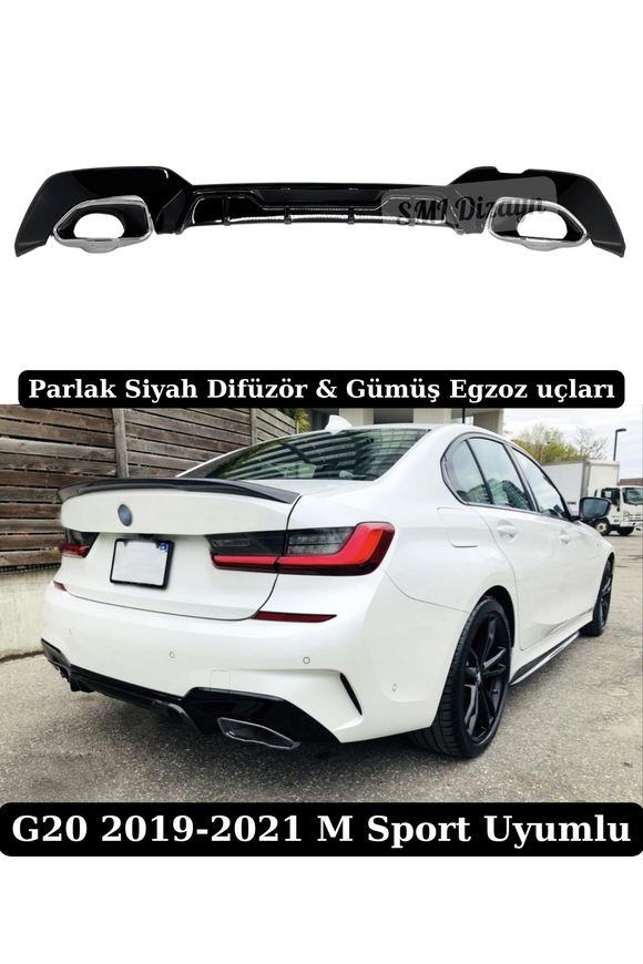bmw g20 340i difüzör ve egzoz uçları