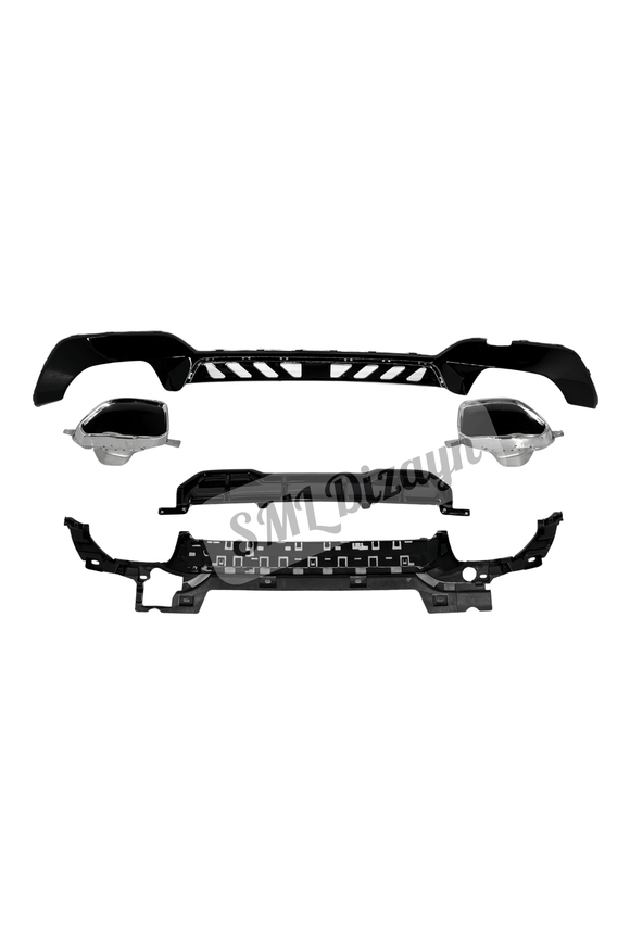 rear diffuser lip and exhaust tips 340i bmw g20 