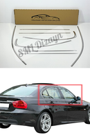 BMW 3 Serisi E90 (2004-2011) Uyumlu 8 Parça Paslanmaz Krom Cam Çıtası - Tam Tur Set-3