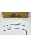 BMW 3 Serisi E90 (2004-2011) Uyumlu 8 Parça Paslanmaz Krom Cam Çıtası - Tam Tur Set-8