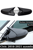 civic fc5 karbon görünüm yarasa ayna kapağı