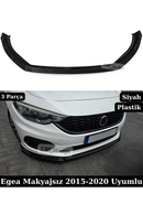 Makyajsız Fiat Egea (2015-2020 Sedan, Hatchback ve Station Wagon) modelleri için özel kalıplanan 3 parçalı siyah ön tampon eki (karlığı), aracın ön çehresine aerodinamik, basık ve sportif bir duruş kazandırır. Kendinden siyah renkli esnek ABS plastik yapısı sayesinde aracın orijinal plastik aksamlarıyla tam renk uyumu sağlar (Piano Black değildir). 3 parçalı modüler yapısı kargo hasar riskini sıfıra indirirken; fiberglas döküm ürünlere kıyasla taş sekmelerine, tazyikli yıkamaya ve rüzgâr direncine karşı son