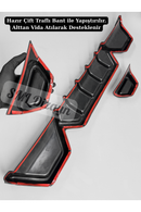 Yeni kasa Ford Transit Custom ve Tourneo Custom (2024 ve üzeri) modelleri için özel kalıplanan Parlak Siyah (Piano Black) arka tampon difüzörü, aracın arka profiline basık, geniş ve üst segment bir VIP spor görünüm kazandırır. Fabrikasyon yüksek parlaklıkta pürüzsüz siyah yüzeye sahip esnek ABS plastik yapısı sayesinde zımpara veya boya masrafı gerektirmez. Arka yüzeyindeki hazır otomotiv sınıfı çift taraflı bant ve alttan vida takviyeli hibrit montaj mimarisi sayesinde yüksek otoban hızlarında, egzoz sıcak