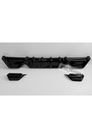 Upgrade your Ford Transit Custom (2024+) with a Piano Black Rear Diffuser. Flexible ABS plastic, double-sided tape & screw mounting, aggressive VIP look!