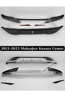 Precision-fit front and rear bumper guard set for Hyundai i20 (2024-2026 facelift). Made of durable plastic with a matte black, grey, and chrome finish. Protects bumpers against impact while enhancing sporty styling.