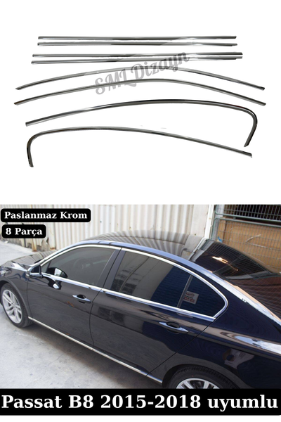 passat b8 krom cam çıtası