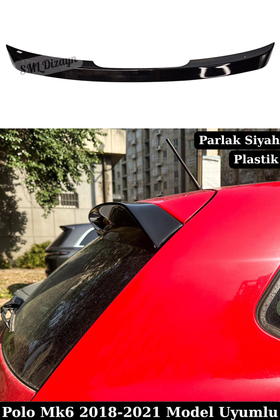 polo mk6 spoiler parlak siyah