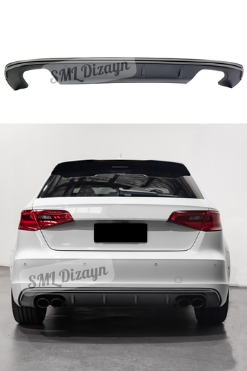 audi a3 8v s3 difüzör gri