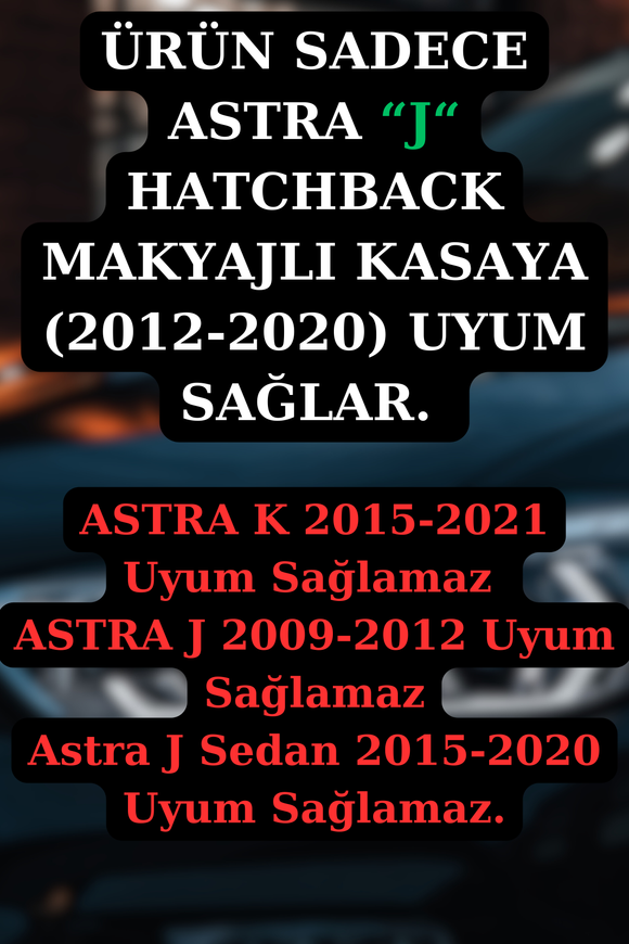Astra J Difüzör Arka Ek Plastik Boyasız 2012-2020