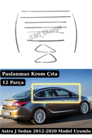 astra j sedan krom cam çıtası