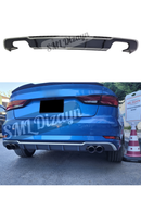 A3 8V S3 Sedan Gri Difüzör Arka Ek 2017-2020 (Makyajlı Kasa)-1