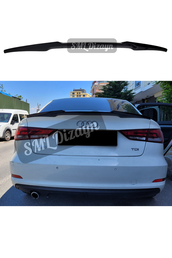 rear trunk spoiler for audi a3 8v sedan