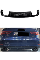 rear diffuser lip spoiler splitter for audi a3 8v sedan-cabrio 2013-2014-2015-2016