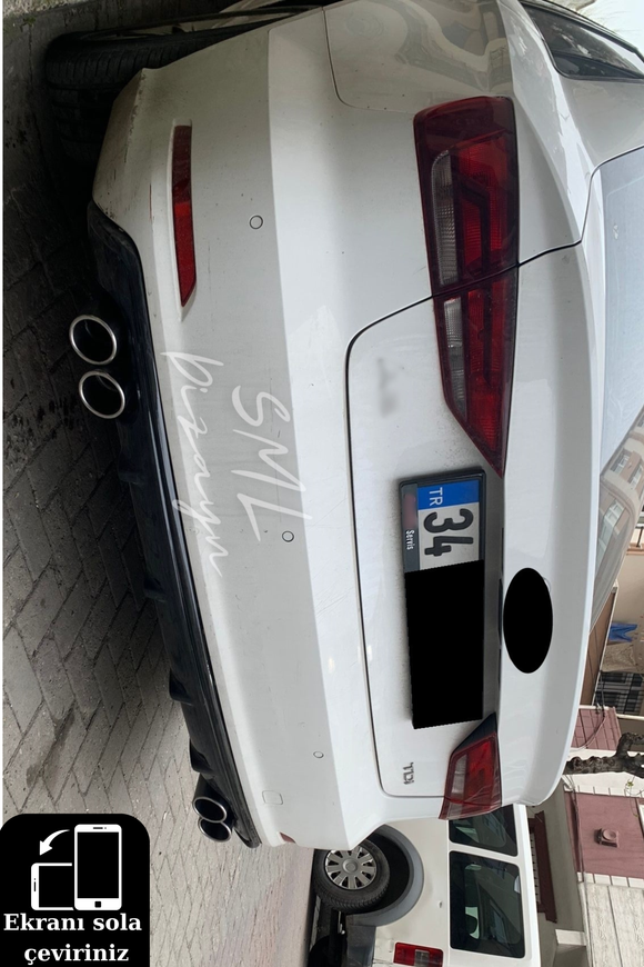 2013-2014-2015-2016 audi a3 8v arka tampon difüzör ek sedan-cabrio