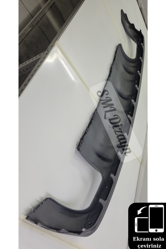 A3 8V S3 Sedan Gri Difüzör Arka Ek 2013-2016 (Makyajsız Kasa)