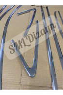 2013-2014-2015-2016-2017-2018-2019-2020 audi a3 8v krom cam çıtası nikelaj