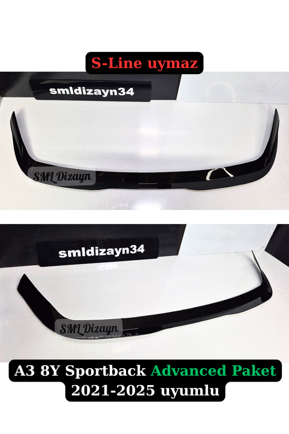 rear trunk spoiler for audi a3 8y