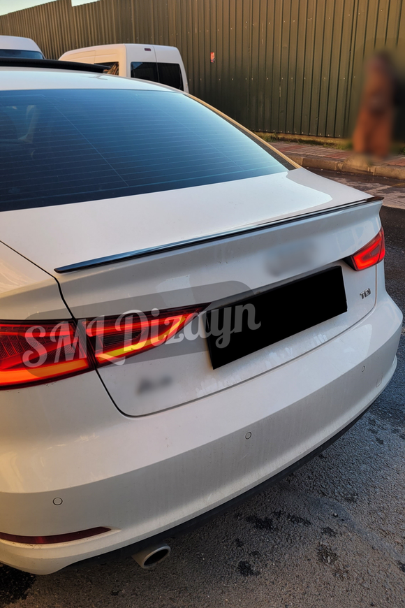 2013-2014-2015-2016-2017-2018-2019-2020 audi a3 8v sedan bagaj üstü spoiler rüzgarlık çıta