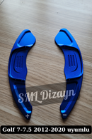 blue paddle shift for volkswagen golf mk7 mk7.5