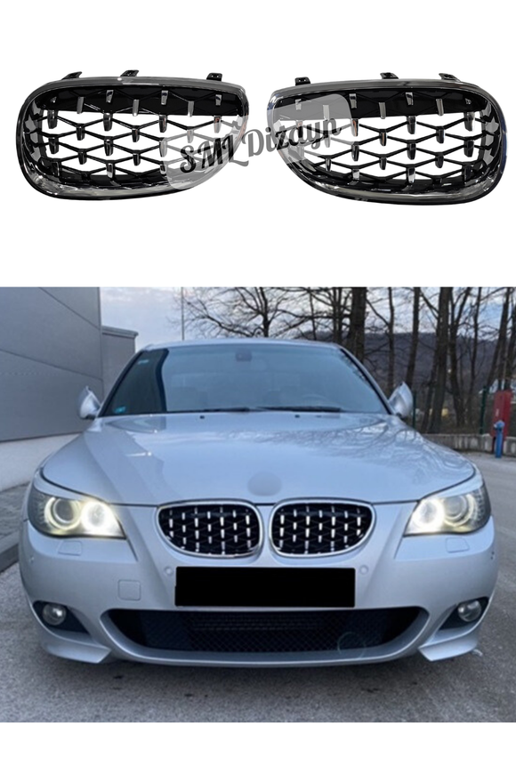 bmw e60 diamond ön panjur böbrek