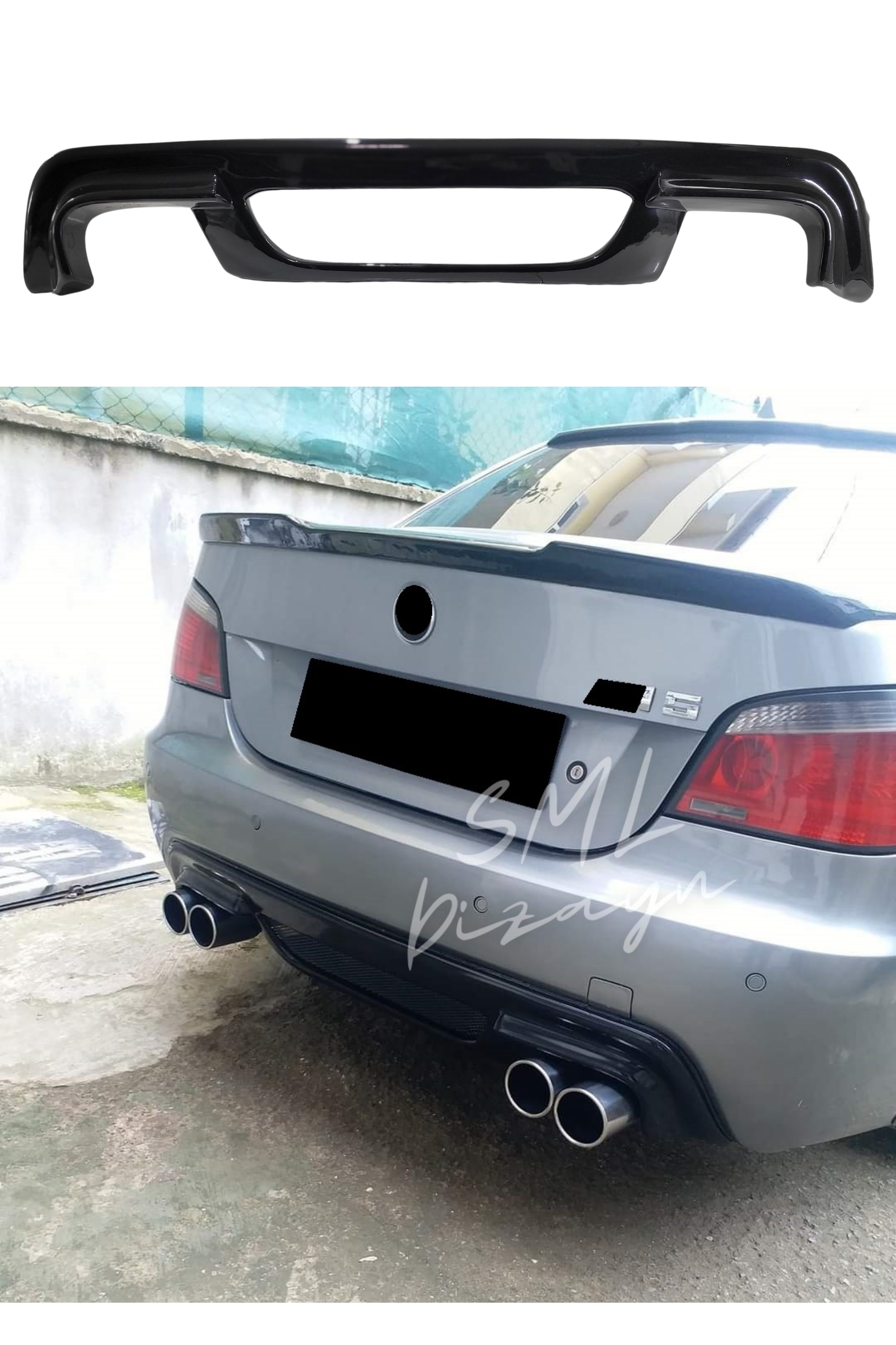 E60 Diffuser Diffuser Compatible with M Sport Right-Left Double Outlet ...