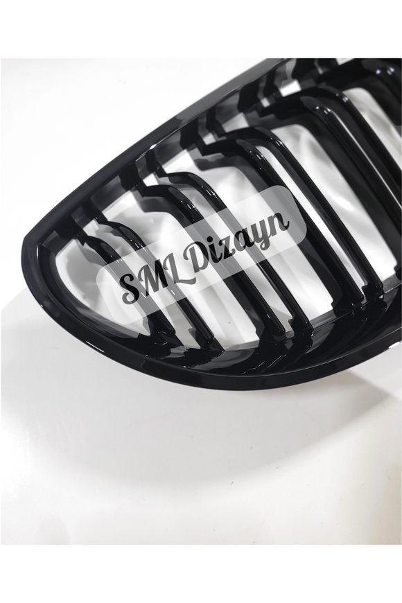 E60 Çift Çizgi M5 Ön Panjur Böbrek Parlak Siyah 2003-2010