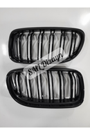 E90 Lci Çift Çizgi M3 Ön Panjur Böbrek Parlak Siyah 2008-2011 (Makyajlı Kasa)-11