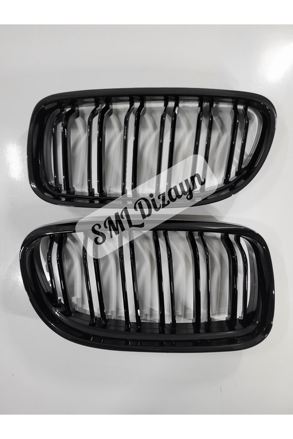 E90 Lci Çift Çizgi M3 Ön Panjur Böbrek Parlak Siyah 2008-2011 (Makyajlı Kasa)
