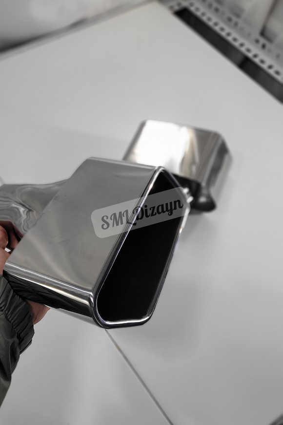 F10 550 Exhaust M Performance 550i Square Exhaust Tip Head Exhaust Header 1 Set