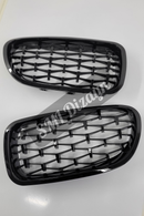 glossy black front grill mesh for bmw f10 5 series